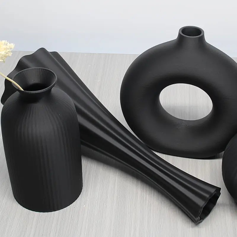 Set 4 Vaze Decorative, Negru